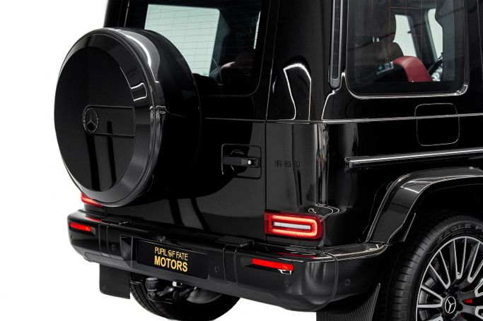 New Mercedes-Benz G-Class AMG 63 AMG II (W465) Facelift, 4.0 l, 2025 in Dubai by PUPIL OF FATE MOTORS, Black color. GCC Specs | AUTO.AE