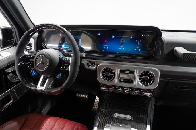 New Mercedes-Benz G-Class AMG 63 AMG II (W465) Facelift, 4.0 l, 2025 in Dubai by PUPIL OF FATE MOTORS, Black color. GCC Specs | AUTO.AE