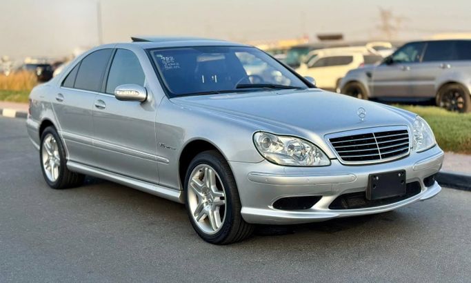 Used Mercedes-Benz S-Class AMG 55 AMG I (W220) Facelift, 5.4 l, 2003 in Dubai by Saeed Auto, Silver color. Japanese Specs | AUTO.AE