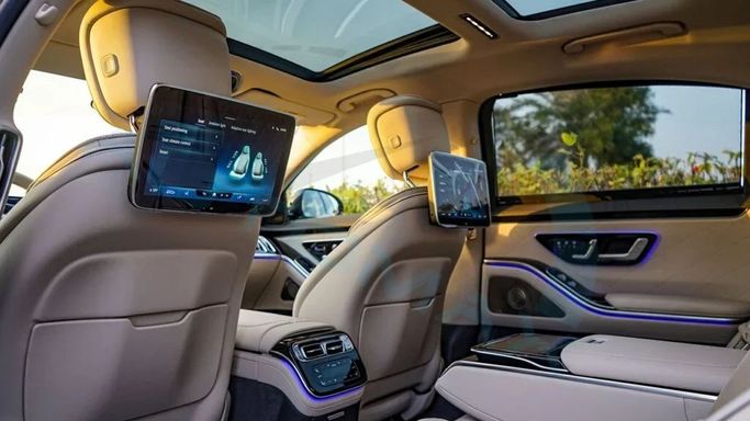 New Mercedes-Benz S-Class 500 Long 4MATIC VII (W223), 3.0 l, 2024 in Dubai by Auto Max Group, Silver color. European Specs | AUTO.AE