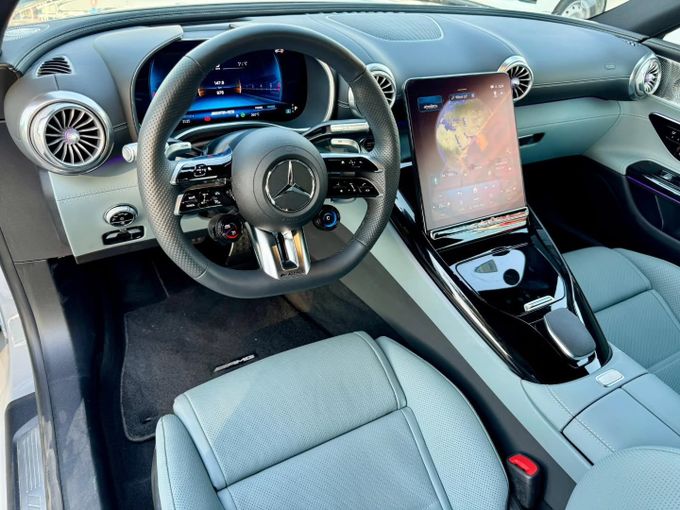 Used Mercedes-Benz SL-Class AMG 43 AMG IV (R232), 2.0 l, 2023 in Dubai by Saeed Auto, Grey color. Japanese Specs | AUTO.AE