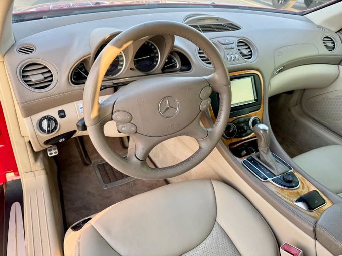 Used Mercedes-Benz SL-Class 350 Sequentronic V (R230), 3.7 l, 2004 in Dubai by Saeed Auto, Red color. Japanese Specs | AUTO.AE