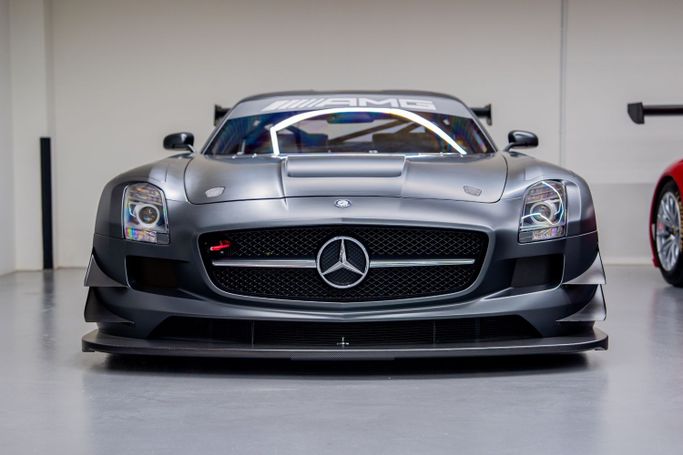 New Mercedes-Benz SLS AMG, 6.2 l, 2012 in Dubai, Grey color. European Specs | AUTO.AE