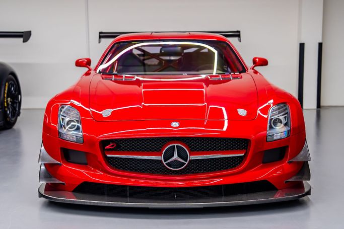 New Mercedes-Benz SLS AMG, 6.2 l, 2011 in Dubai, Red color. European Specs | AUTO.AE