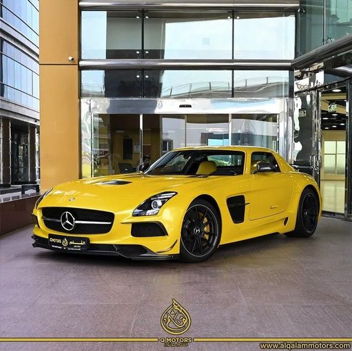 Used Mercedes-Benz SLS AMG Black Series, 6.2 l, 2014 in Dubai by Q Motors, Yellow color. GCC Specs | AUTO.AE