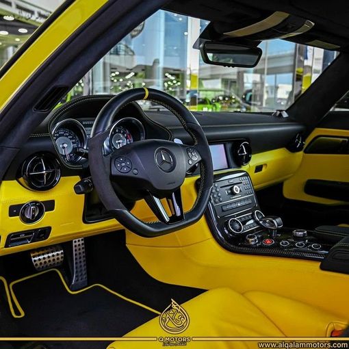 Used Mercedes-Benz SLS AMG Black Series, 6.2 l, 2014 in Dubai by Q Motors, Yellow color. GCC Specs | AUTO.AE