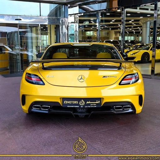 Used Mercedes-Benz SLS AMG Black Series, 6.2 l, 2014 in Dubai by Q Motors, Yellow color. GCC Specs | AUTO.AE
