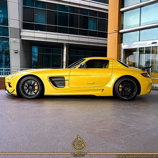 Used Mercedes-Benz SLS AMG Black Series, 6.2 l, 2014 in Dubai by Q Motors, Yellow color. GCC Specs | AUTO.AE