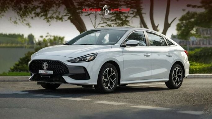 New MG 5 II Facelift, 1.5 l, 2025 in Dubai by Altass Motors, White color. Other | AUTO.AE