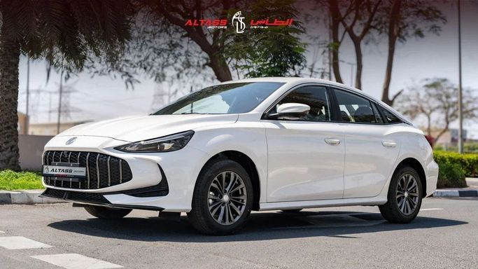New MG 5 II Facelift, 1.5 l, 2025 in Dubai by Altass Motors, White color. Other | AUTO.AE