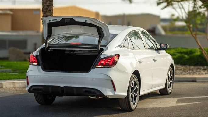 New MG 5 II, 1.5 l, 2024 in Dubai by Altass Motors, White color. Other | AUTO.AE