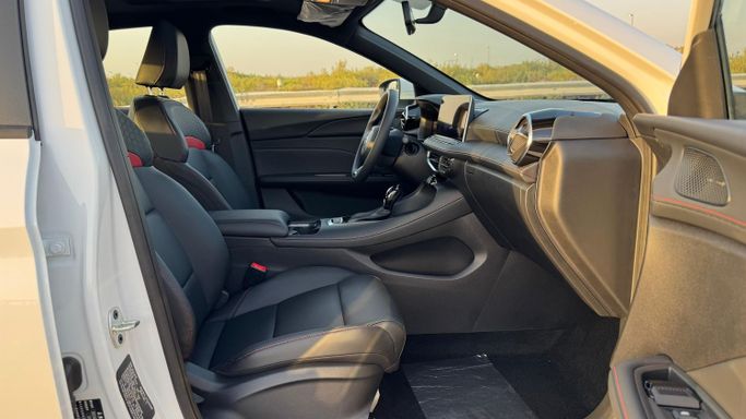New MG 5 II Facelift, 1.5 l, 2025 in Dubai by MENAMOTORS, White color. Chinese Specs | AUTO.AE