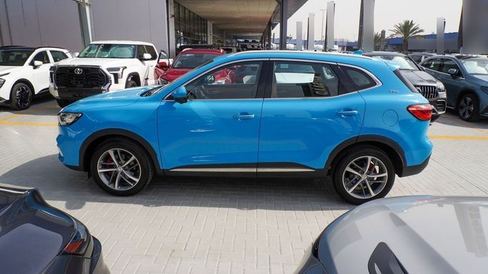 New MG HS I, 2.0 l, 2023 in Dubai by Saad Idan Motors, Light Blue color. GCC Specs | AUTO.AE
