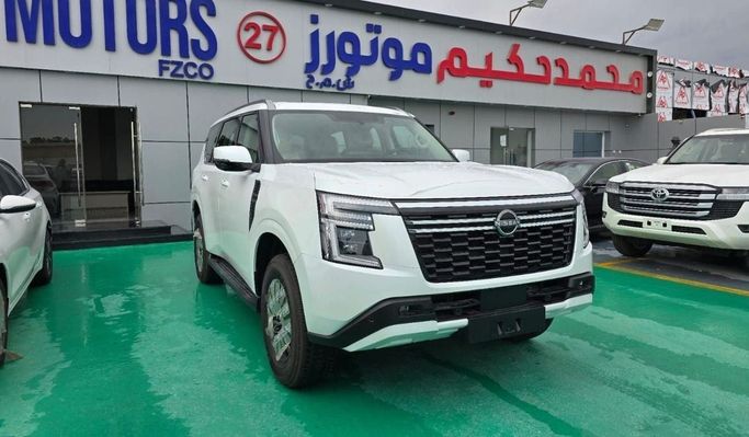 New Nissan Patrol VII (Y63), 3.8 l, 2025 in Dubai by Mohamed Hakim Motors, White color. GCC Specs | AUTO.AE