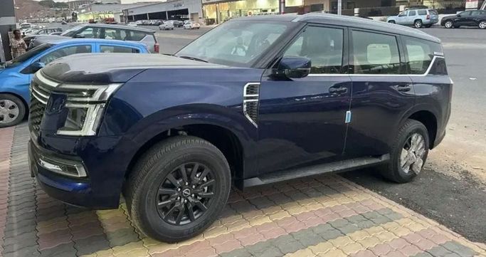 New Nissan Patrol VII (Y63), 3.8 l, 2025 in Dubai by Mohamed Hakim Motors, Navy Blue color. GCC Specs | AUTO.AE
