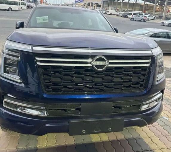 New Nissan Patrol VII (Y63), 3.8 l, 2025 in Dubai by Mohamed Hakim Motors, Navy Blue color. GCC Specs | AUTO.AE