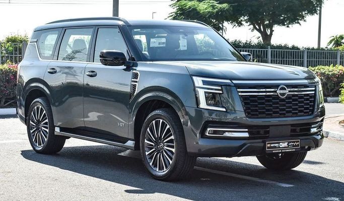 New Nissan Patrol VII (Y63), 3.5 l, 2025 in Dubai by Najem Motors, Grey color. GCC Specs | AUTO.AE