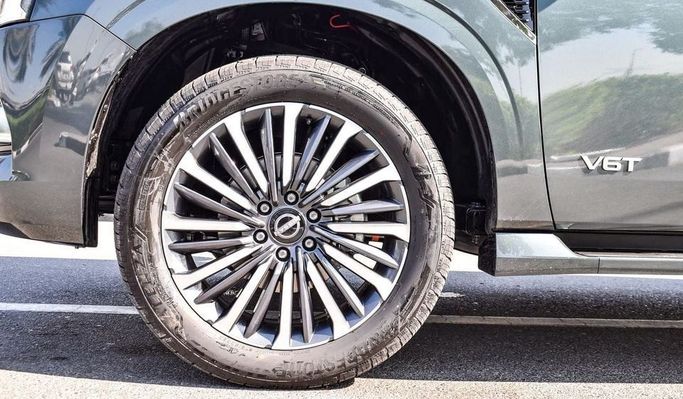 New Nissan Patrol VII (Y63), 3.5 l, 2025 in Dubai by Najem Motors, Grey color. GCC Specs | AUTO.AE