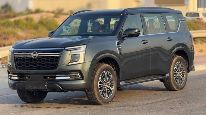 New Nissan Patrol VII (Y63), 3.8 l, 2026 in Dubai by MENAMOTORS, Green color. GCC Specs | AUTO.AE