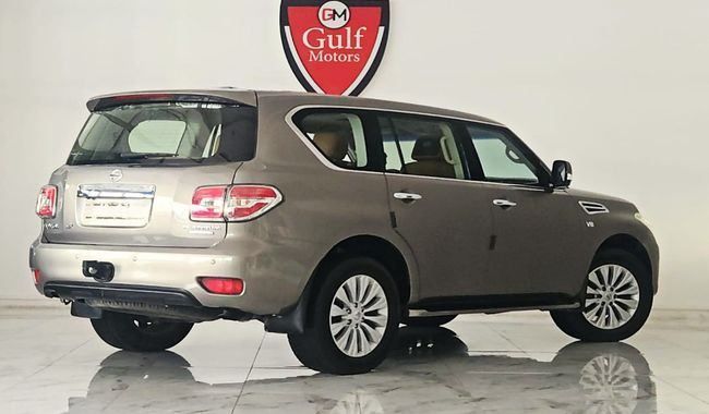 Used Nissan Patrol VI (Y62) Facelift, 5.6 l, 2017 in Dubai by Gulf Motors, Grey color. GCC Specs | AUTO.AE