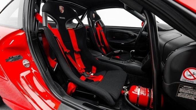 Used Porsche 911 GT2 996, 3.6 l, 2002 in Dubai by Al Ain Class Motors, Red color. European Specs | AUTO.AE