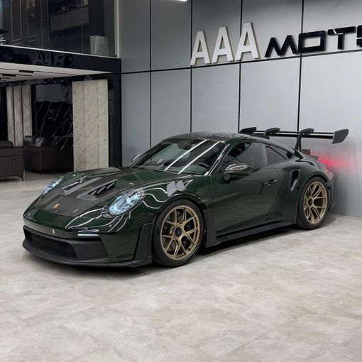 Новый Porsche 911 GT3 RS 992, 4.0 л, 2024 в Дубае от AAA Motors Зеленый цвет. Европейская | AUTO.AE
