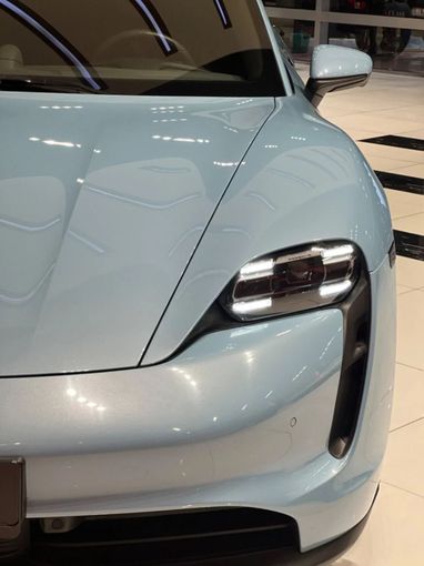 Used Porsche Taycan I, 2022 in Dubai by A Class Motors, Light Blue color.  | AUTO.AE