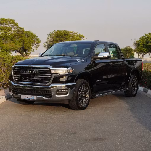 New RAM 1500 Crew Cab V Facelift, 3.0 l, 2025 in Dubai by Auto Max Group, Black color. GCC Specs | AUTO.AE
