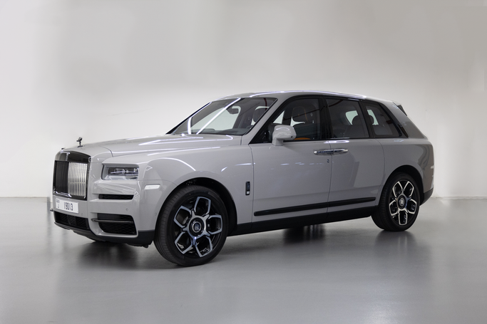 Rolls-Royce Cullinan, 2023 business suv 5 dr. for rent in Dubai by POF RENTAL, grey color | AUTO.AE