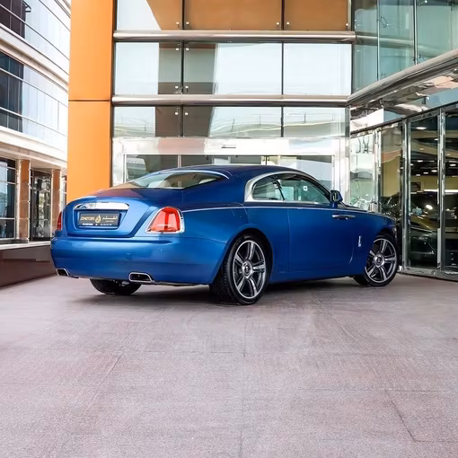 Used Rolls-Royce Wraith, 6.6 l, 2015 in Dubai by Q Motors, Blue color. GCC Specs | AUTO.AE