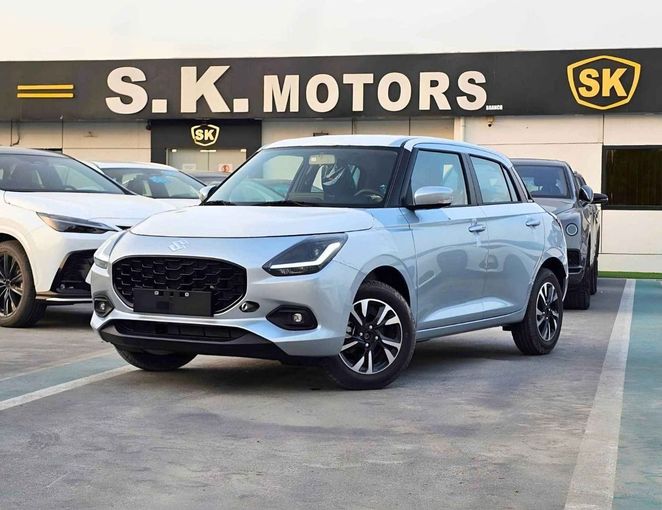 New Suzuki Swift VI, 1.2 l, 2025 in Dubai by SK Motors, Silver color. GCC Specs | AUTO.AE