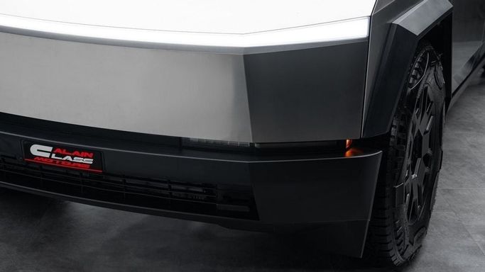 New Tesla Cybertruck Cyberbeast, 2025 in Dubai by Al Ain Class Motors, Silver color. American Specs | AUTO.AE