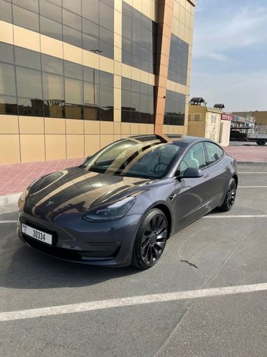 Used Tesla Model 3 I, 2023 in Dubai, Grey color. GCC Specs | AUTO.AE