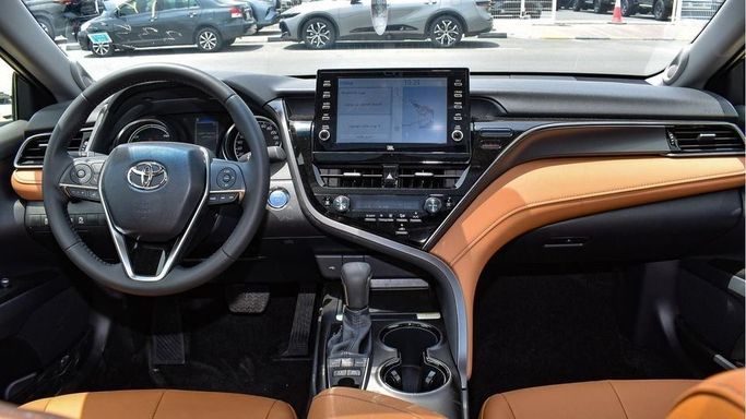 New Toyota Camry IX (XV80), 2.5 l, 2024 in Dubai by Najem Motors, Black color. GCC Specs | AUTO.AE