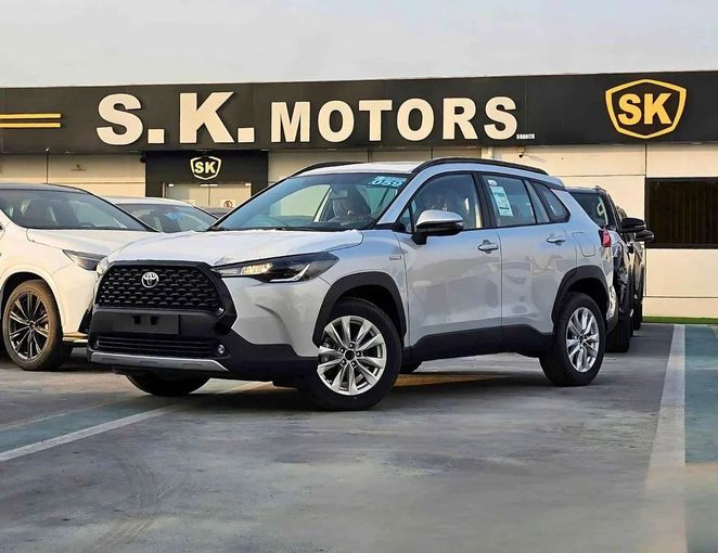 New Toyota Corolla Cross I, 1.8 l, 2024 in Dubai by SK Motors, Silver color. GCC Specs | AUTO.AE