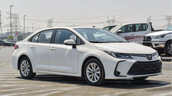 New Toyota Corolla Sporty XII (E210) Facelift, 1.8 l, 2024 in Dubai by Najem Motors, White color. Chinese Specs | AUTO.AE