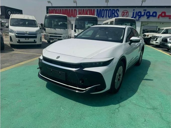 New Toyota Crown XVI (S235), 2023 in Dubai by Mohamed Hakim Motors, White color. GCC Specs | AUTO.AE