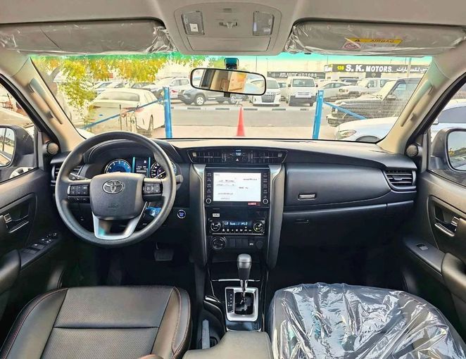 New Toyota Fortuner II Facelift, 2.7 l, 2025 in Dubai by SK Motors, Black color. GCC Specs | AUTO.AE