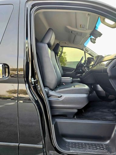 New Toyota Granvia II, 3.5 l, 2023 in Dubai by SK Motors, Black color. GCC Specs | AUTO.AE