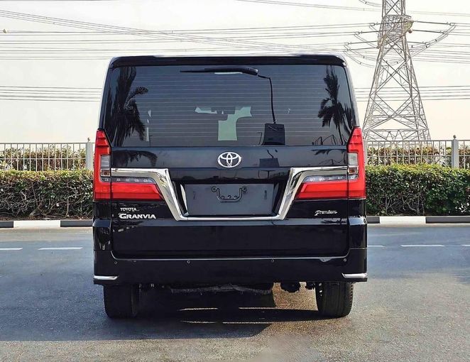 New Toyota Granvia II, 3.5 l, 2023 in Dubai by SK Motors, Black color. GCC Specs | AUTO.AE