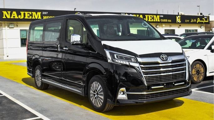 New Toyota Granvia II, 3.5 l, 2023 in Dubai by Najem Motors, Black color. GCC Specs | AUTO.AE