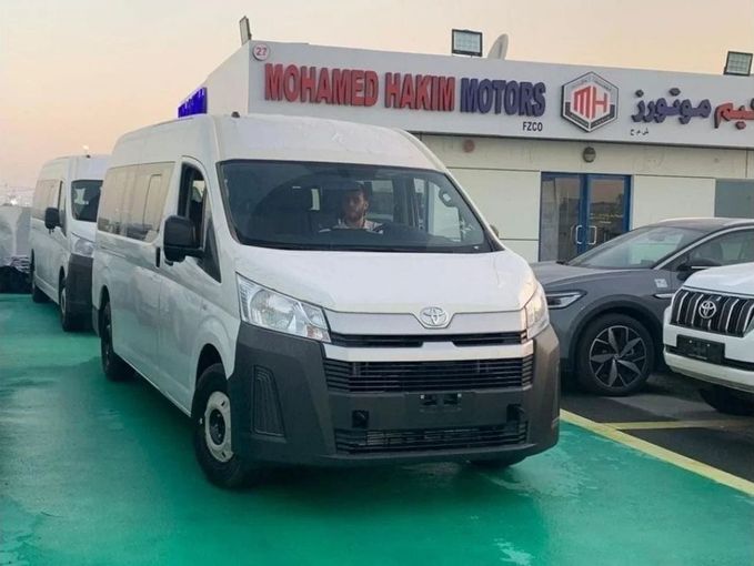 New Toyota HiAce H300, 2.8 l, 2025 in Dubai by Mohamed Hakim Motors, White color. GCC Specs | AUTO.AE