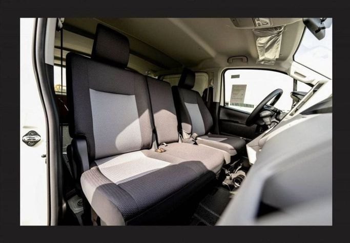 New Toyota HiAce H300, 3.5 l, 2025 in Dubai by Mohamed Hakim Motors, White color. GCC Specs | AUTO.AE