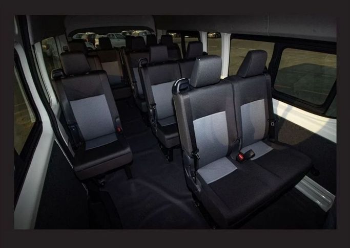 New Toyota HiAce H300, 2.8 l, 2023 in Dubai by Mohamed Hakim Motors, White color. GCC Specs | AUTO.AE
