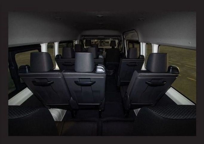 New Toyota HiAce H300, 2.8 l, 2023 in Dubai by Mohamed Hakim Motors, White color. GCC Specs | AUTO.AE