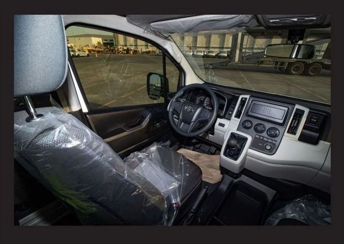 New Toyota HiAce H300, 2.8 l, 2023 in Dubai by Mohamed Hakim Motors, White color. GCC Specs | AUTO.AE