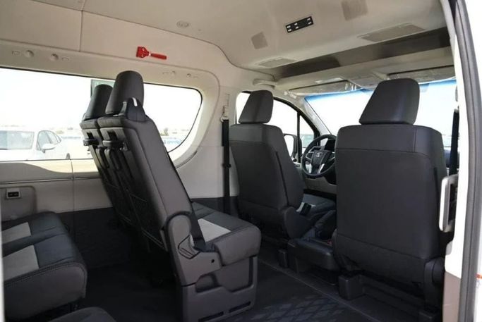 New Toyota HiAce H300, 3.5 l, 2023 in Dubai by Mohamed Hakim Motors, White color. GCC Specs | AUTO.AE