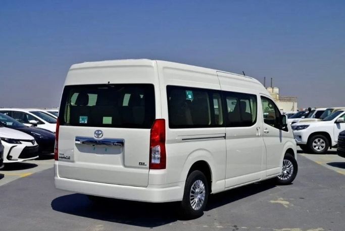 New Toyota HiAce H300, 3.5 l, 2023 in Dubai by Mohamed Hakim Motors, White color. GCC Specs | AUTO.AE