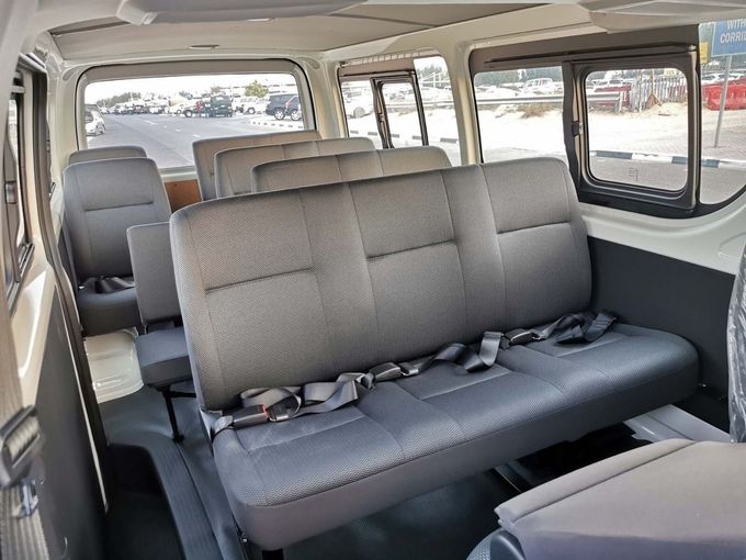 New Toyota HiAce H200 Facelift, 2.5 l, 2025 in Dubai by SK Motors, White color. GCC Specs | AUTO.AE