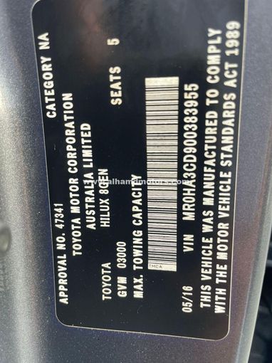 Подержанный Toyota Hilux VIII, 2.8 л, 2016 в Дубае от Alhamd Motors Серый цвет. Other | AUTO.AE
